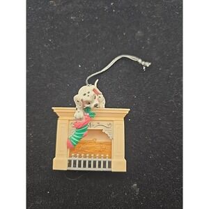 101 Dalmatians Puppy on Hearth Christmas Ornament 1990s Enesco